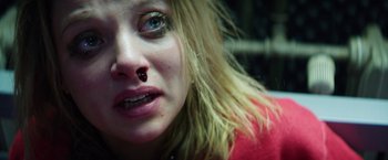 Movie still from “Kidnapping Stella” (2019), directed by Thomas Sieben – A person with a nose ring; Close Up shot, Overhead angle