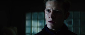 Movie still from “Kidnapping Stella” (2019), directed by Thomas Sieben – A person in a dark room; Close Up shot, Low angle