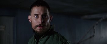 Movie still from “Kidnapping Stella” (2019), directed by Thomas Sieben – A person wearing a jacket; Close Up shot, Low angle