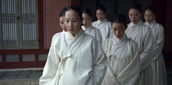 Movie still from “Kingdom” (2019), created by Eun-hee Kim – Medium shot, Low angle