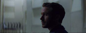 Movie still from “La La Land” (2016), directed by Damien Chazelle – A person looking to his left; Close Up shot, Over the shoulder angle