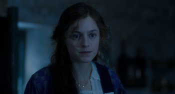 Movie still from “Lady Chatterley's Lover” (2022), directed by Laure de Clermont-Tonnerre – Close Up shot, Over the shoulder angle