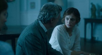 Movie still from “Lady Chatterley's Lover” (2022), directed by Laure de Clermont-Tonnerre – Close Up shot, Over the shoulder angle