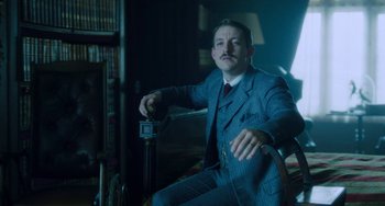 Movie still from “Lady Chatterley's Lover” (2022), directed by Laure de Clermont-Tonnerre – Medium shot, Low angle