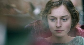 Movie still from “Lady Chatterley's Lover” (2022), directed by Laure de Clermont-Tonnerre – Close Up shot, Over the shoulder angle