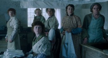 Movie still from “Lady Chatterley's Lover” (2022), directed by Laure de Clermont-Tonnerre – Medium shot, Low angle