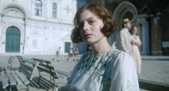Movie still from “Lady Chatterley's Lover” (2022), directed by Laure de Clermont-Tonnerre – Close Up shot, Over the shoulder angle