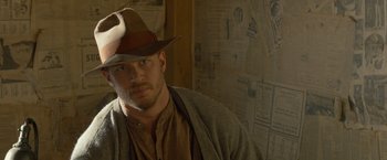Movie still from “Lawless” (2012), directed by John Hillcoat – Close Up shot, Over the shoulder angle