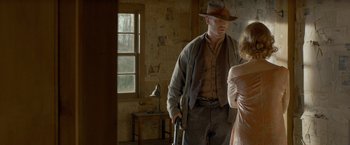 Movie still from “Lawless” (2012), directed by John Hillcoat – Medium shot, Over the shoulder angle