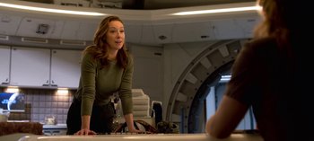 Movie still from “Lost in Space” (2018), created by Irwin Allen – Medium shot, Over the shoulder angle