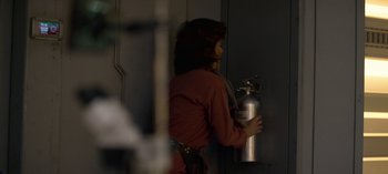 Movie still from “Lost in Space” (2018), created by Irwin Allen – Medium shot, Over the shoulder angle