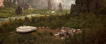 Movie still from “Lost in Space” (2018), created by Irwin Allen – Extreme Wide shot, High angle