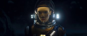 Movie still from “Lost in Space” (2018), created by Irwin Allen – Close Up shot, Overhead angle