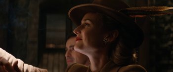 Movie still from “Inglourious Basterds” (2009), directed by Quentin Tarantino – A person wearing a hat; Close Up shot, Low angle