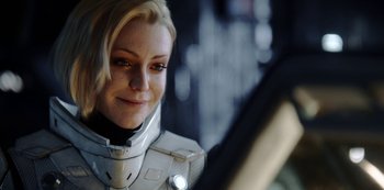 Movie still from “Love, Death & Robots” (2019), created by Tim Miller – Close Up shot, Over the shoulder angle