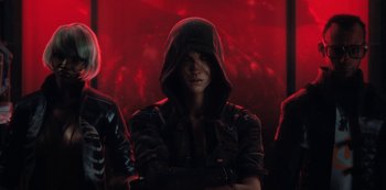 Movie still from “Love, Death & Robots” (2019), created by Tim Miller – Close Up shot, Low angle