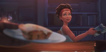 Movie still from “Love, Death & Robots” (2019), created by Tim Miller – Close Up shot, Over the shoulder angle