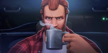 Movie still from “Love, Death & Robots” (2019), created by Tim Miller – Close Up shot, Over the shoulder angle