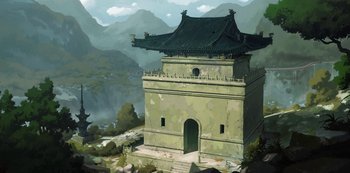 Movie still from “Love, Death & Robots” (2019), created by Tim Miller – Extreme Wide shot, Low angle