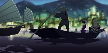 Movie still from “Love, Death & Robots” (2019), created by Tim Miller – Extreme Wide shot, High angle