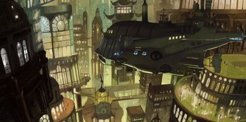 Movie still from “Love, Death & Robots” (2019), created by Tim Miller – Extreme Wide shot, Low angle