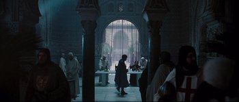 Movie still from “Kingdom of Heaven” (2005), directed by Ridley Scott – Wide shot, Over the shoulder angle