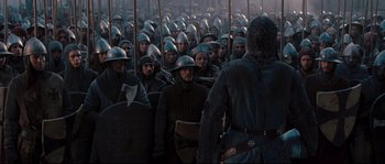 Movie still from “Kingdom of Heaven” (2005), directed by Ridley Scott – Wide shot, High angle