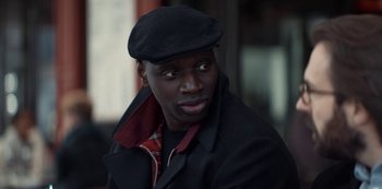 Movie still from “Lupin” (2021), created by Tigran Rosine – Close Up shot, High angle