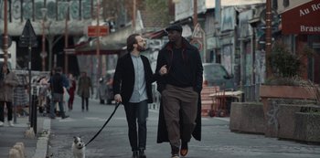 Movie still from “Lupin” (2021), created by Tigran Rosine – Wide shot, Low angle