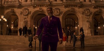 Movie still from “Lupin” (2021), created by Tigran Rosine – Wide shot, Low angle