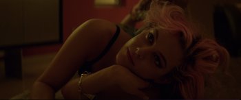 Movie still from “Magic Mike” (2012), directed by Steven Soderbergh – A person laying on the ground; Close Up shot, Overhead angle