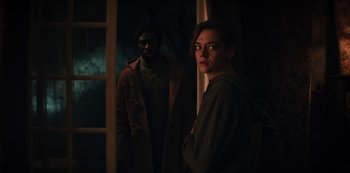 Movie still from “Marianne” (2019), created by Samuel Bodin – Medium shot, Over the shoulder angle