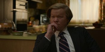 Movie still from “Love & Death” (2023), directed by Clark Johnson – Close Up shot, Over the shoulder angle