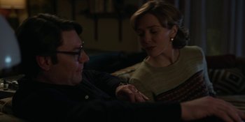 Movie still from “Love & Death” (2023), directed by Clark Johnson – Medium shot, High angle