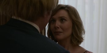 Movie still from “Love & Death” (2023), directed by Clark Johnson – Close Up shot, Over the shoulder angle