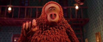 Movie still from “Missing Link” (2019), directed by Chris Butler – A character from a movie; Close Up shot, Low angle