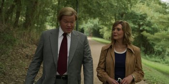 Movie still from “Love & Death” (2023), directed by Clark Johnson – Medium shot, Over the shoulder angle