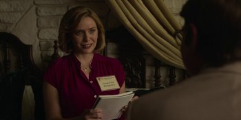 Movie still from “Love & Death” (2023), directed by Clark Johnson – Medium shot, Over the shoulder angle