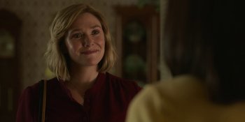 Movie still from “Love & Death” (2023), directed by Clark Johnson – Close Up shot, Over the shoulder angle