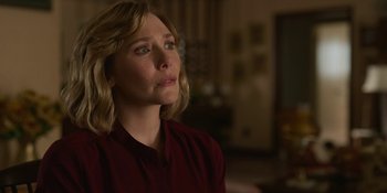 Movie still from “Love & Death” (2023), directed by Clark Johnson – Close Up shot, Over the shoulder angle