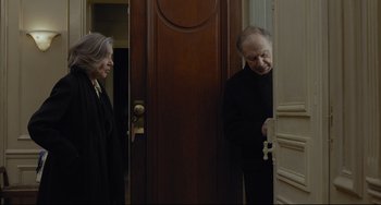 Movie still from “Amour” (2012), directed by Michael Haneke – Medium shot, Over the shoulder angle