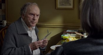 Movie still from “Amour” (2012), directed by Michael Haneke – Medium shot, Over the shoulder angle
