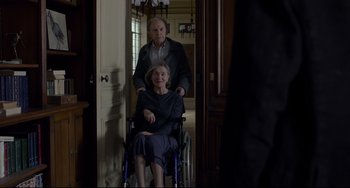 Movie still from “Amour” (2012), directed by Michael Haneke – Medium shot, Over the shoulder angle