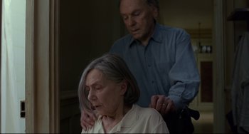 Movie still from “Amour” (2012), directed by Michael Haneke – Close Up shot, Over the shoulder angle