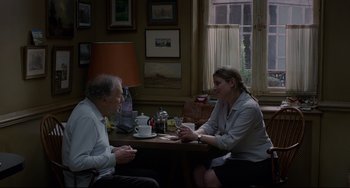 Movie still from “Amour” (2012), directed by Michael Haneke – Medium shot, Over the shoulder angle