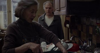 Movie still from “Amour” (2012), directed by Michael Haneke – Medium shot, Over the shoulder angle