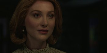 Movie still from “Love & Death” (2023), directed by Clark Johnson – Close Up shot, Over the shoulder angle