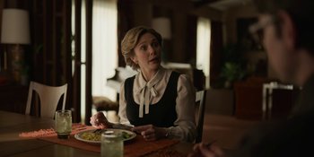 Movie still from “Love & Death” (2023), directed by Clark Johnson – Medium shot, Over the shoulder angle