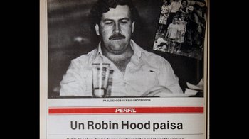 Movie still from “Narcos” (2015), created by Chris Brancato – An old photo of a man drinking a glass of beer; Extreme Close Up shot, Low angle