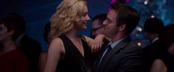 Movie still from “No Strings Attached” (2011), directed by Ivan Reitman – A man and a woman dancing together at a party; Close Up shot, Low angle